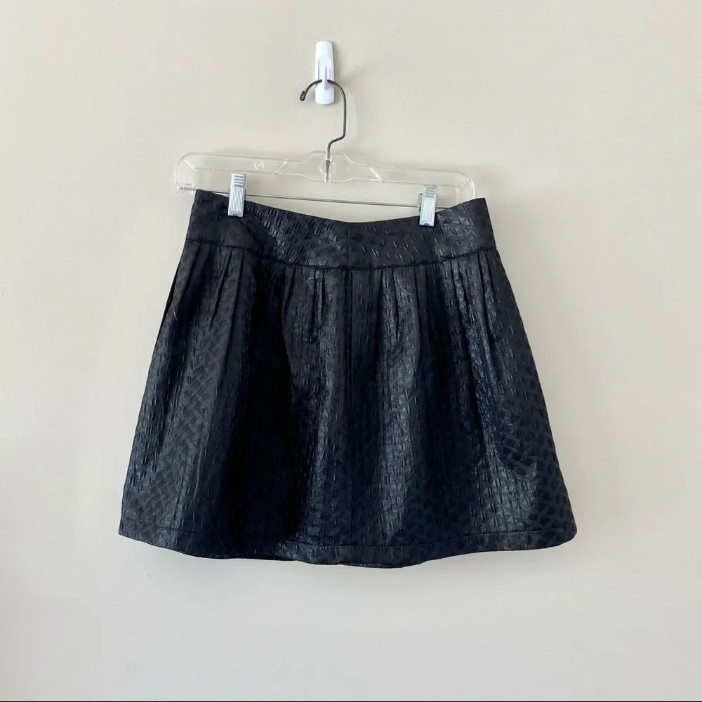Forever 21 Textured Shimmer Circle Skirt Black | Size XS